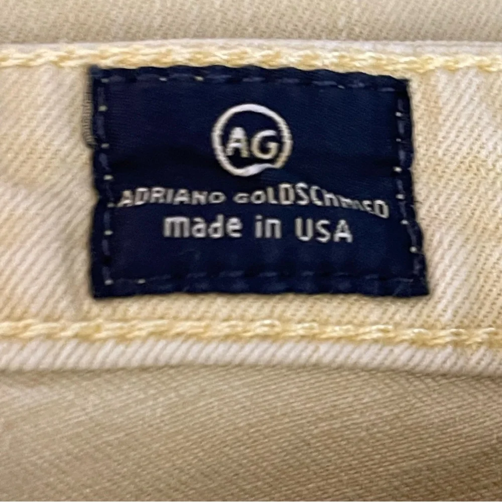 Adriano Goldschmidt AG The Stevie Ankle - Size 27R -Yellow Slim Straight Jeans